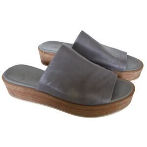 Vince Y2K Leather Platform Slides Size 8.5